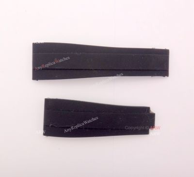 Black Rubber strap 21mm for Rolex XL Yachtmaster Watch 42mm